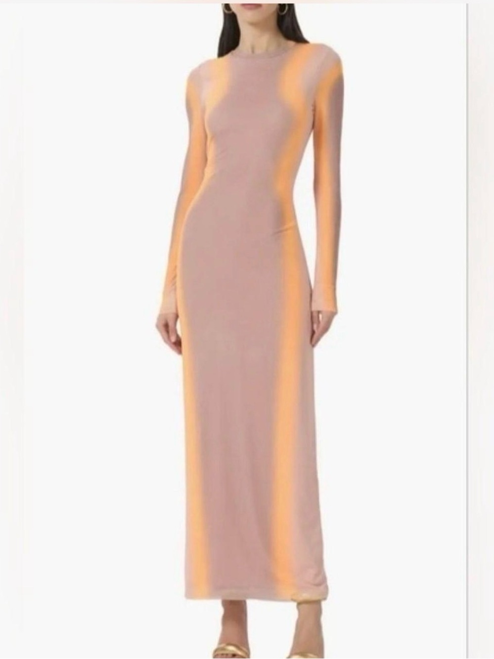 AFRM Long Sleeve Maxi Dress in Blush
